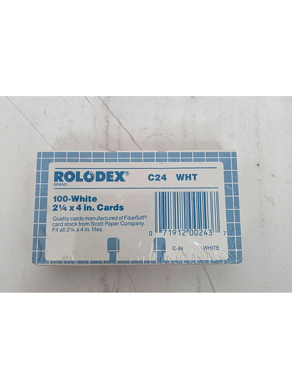 New Rolodex Brand 100 ct. 2 1/4" x 4" Cards Model C24